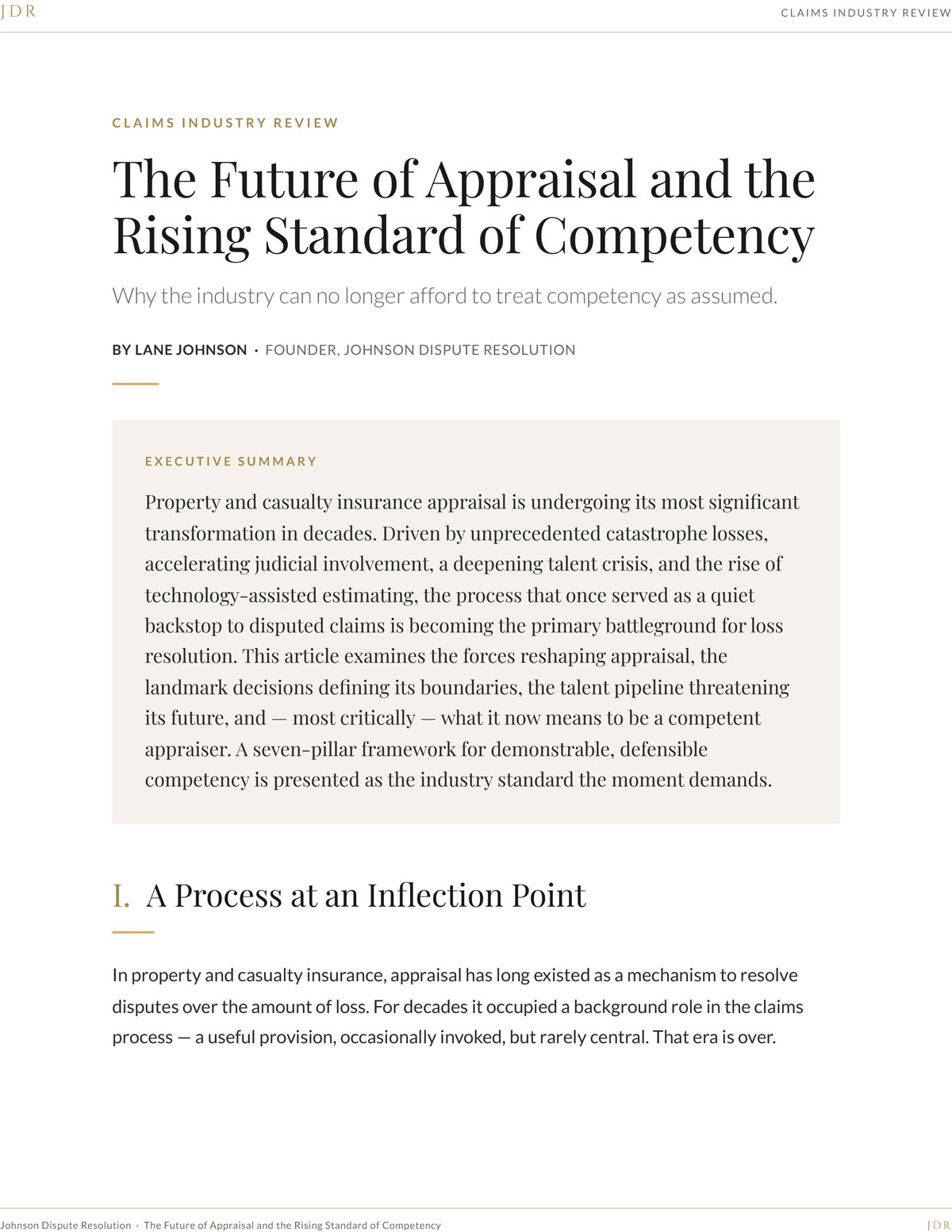 The Future of Appraisal