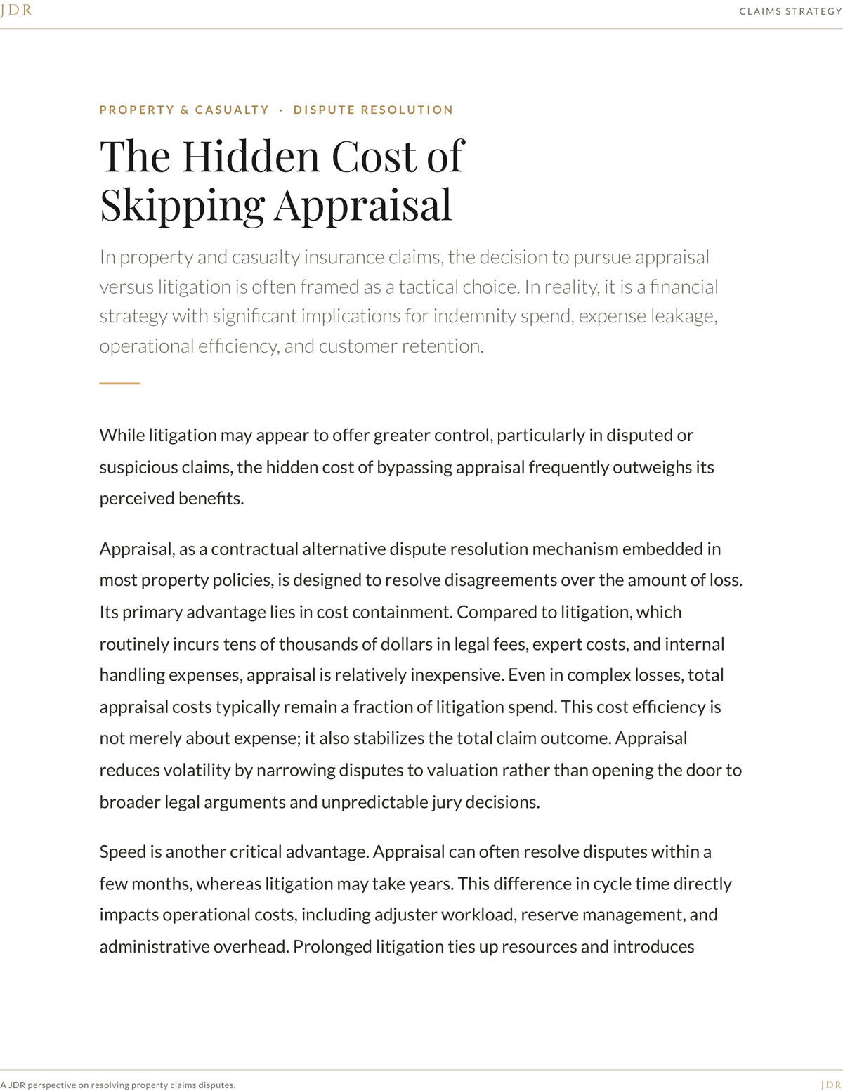 The Hidden Cost of Skipping Appraisal